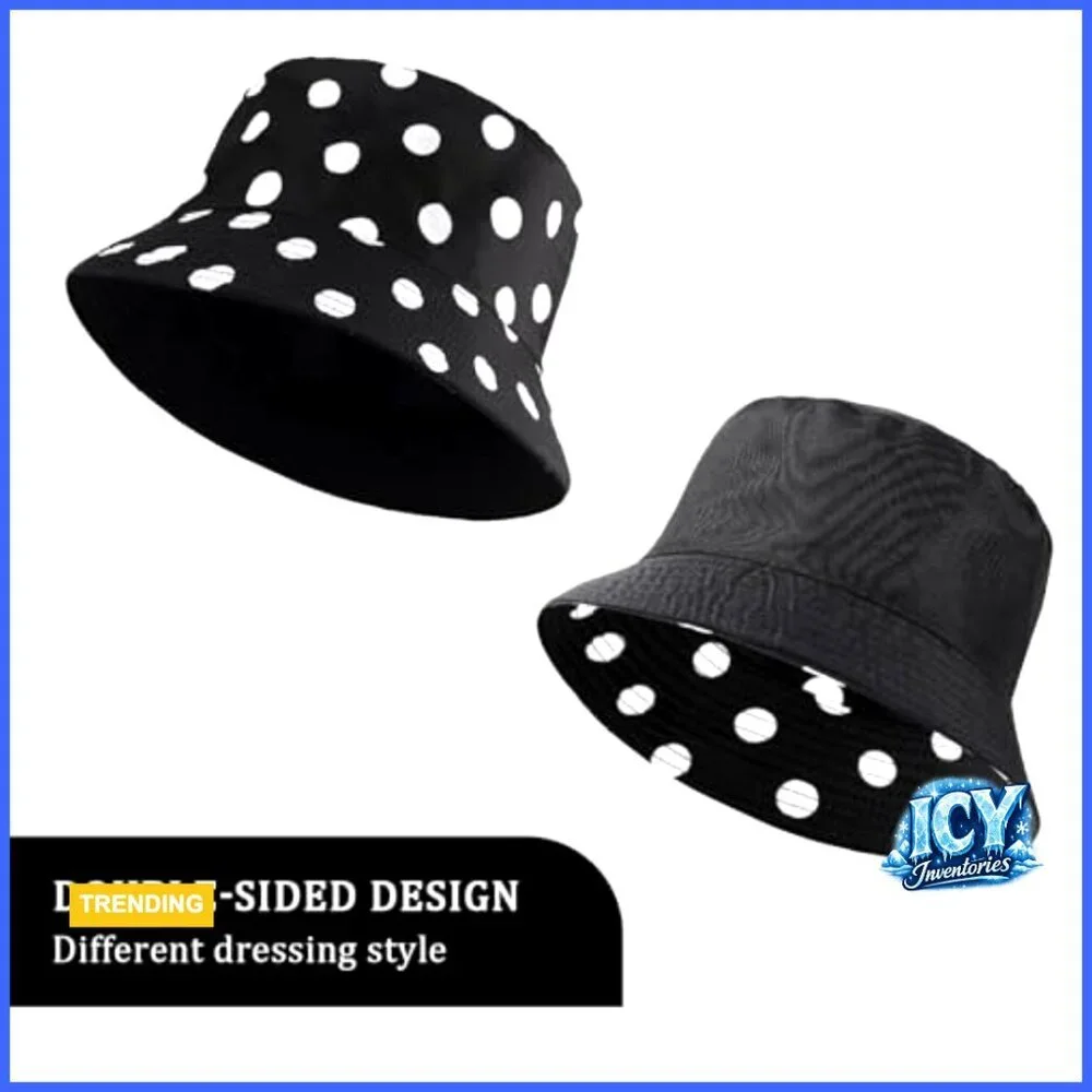 Reversible Bucket Hat Packable All Season Fisherman Sun Cap One Size